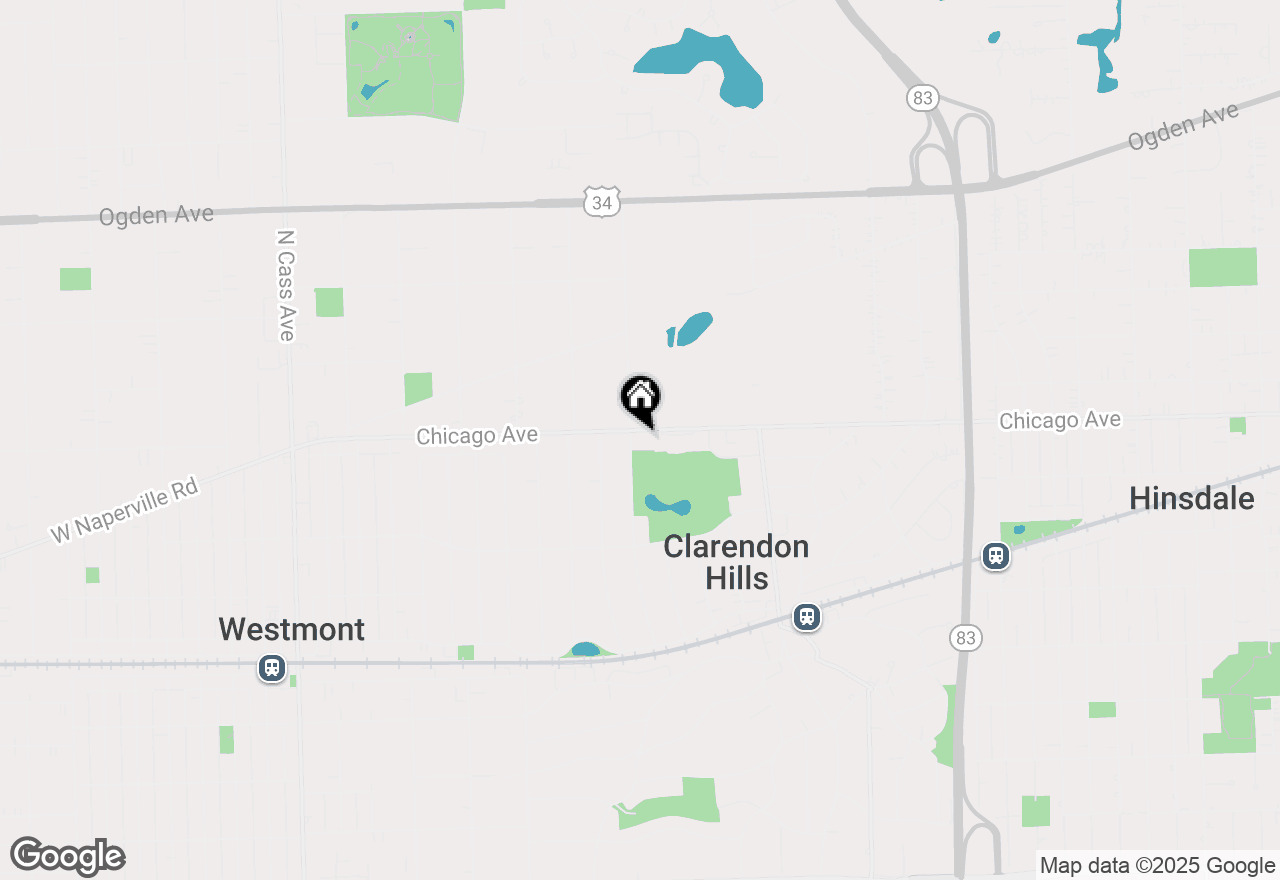 Map of 141 Oxford Avenue, Clarendon Hills, IL 60514