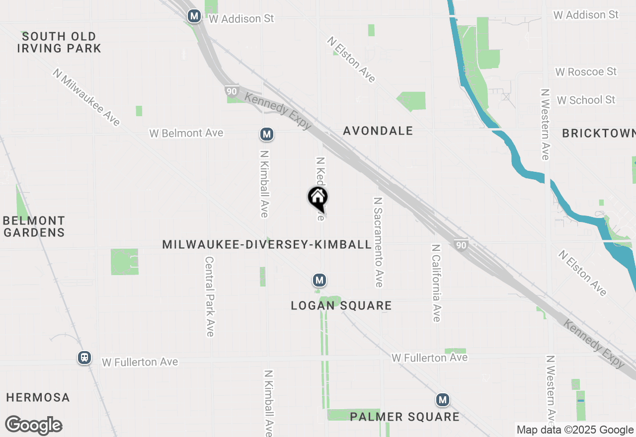 Map of 3205 W George Street #2, Chicago, IL 60618