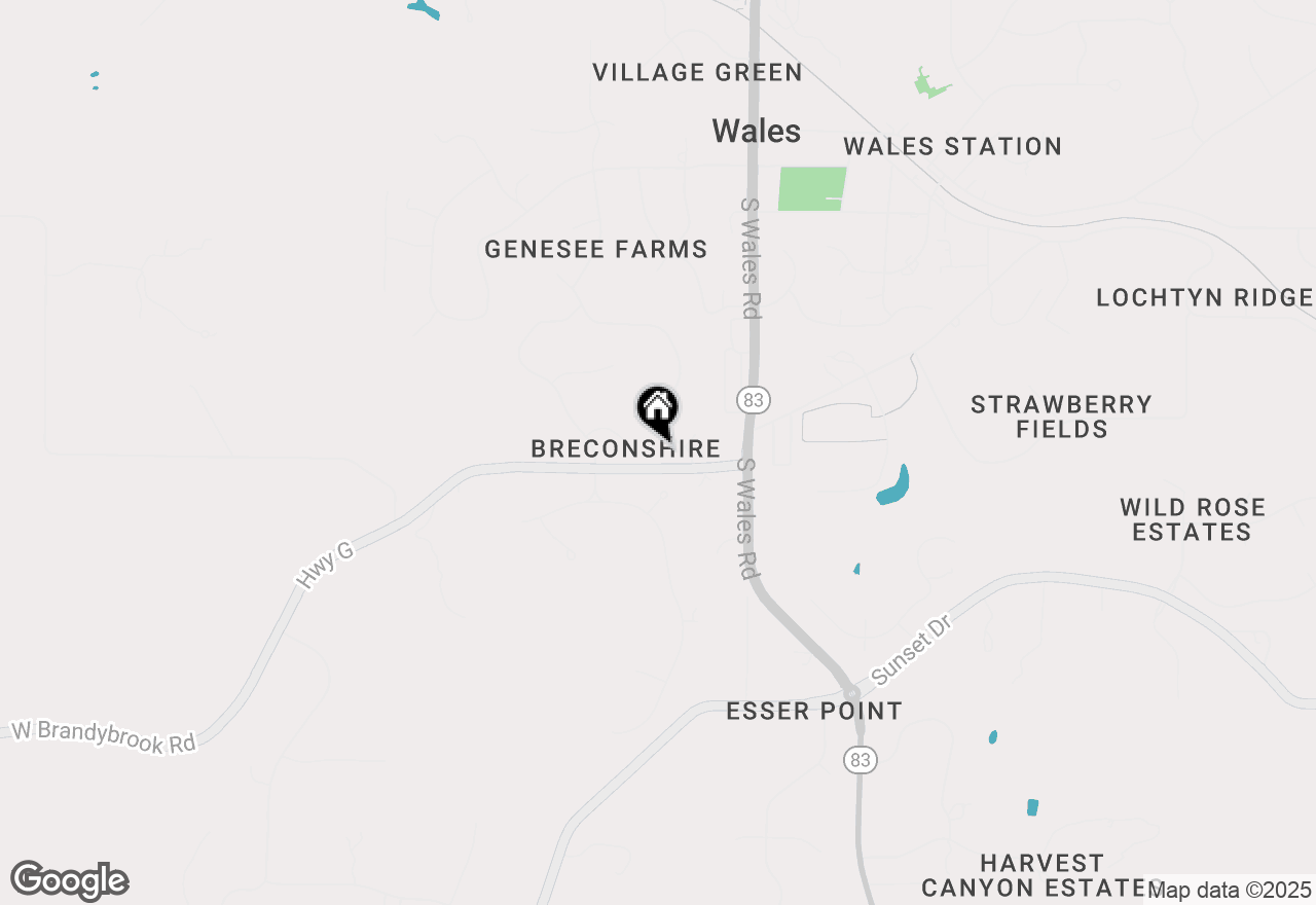 Map of 545 Thomas Rd, Wales, WI 53183