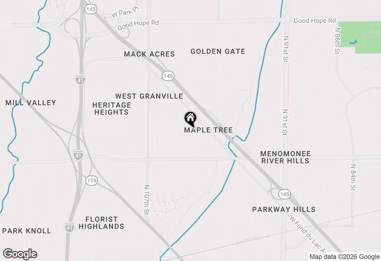Map of 10156 W Kiehnau Ave, Milwaukee, WI 53224