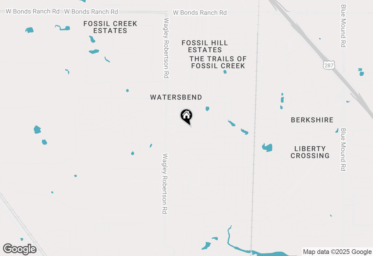 Map of 625 Ridgewater Trail, Fort Worth, TX 76131