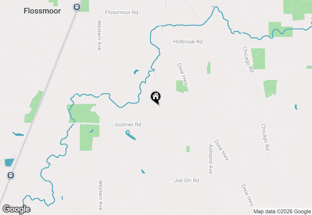 Map of 1744 Cambridge Avenue, Flossmoor, IL 60422