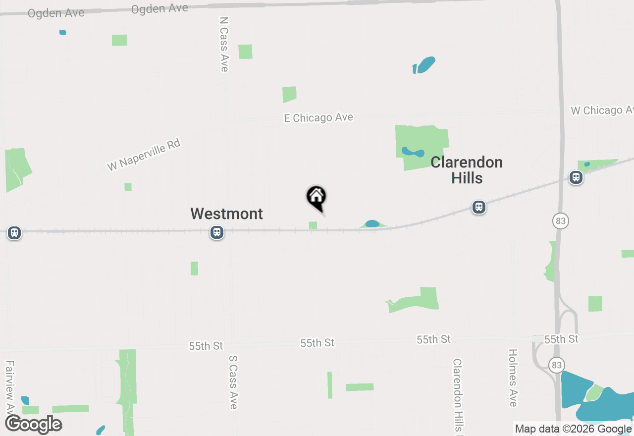 Map of 132 Mohawk Drive, Clarendon Hills, IL 60514
