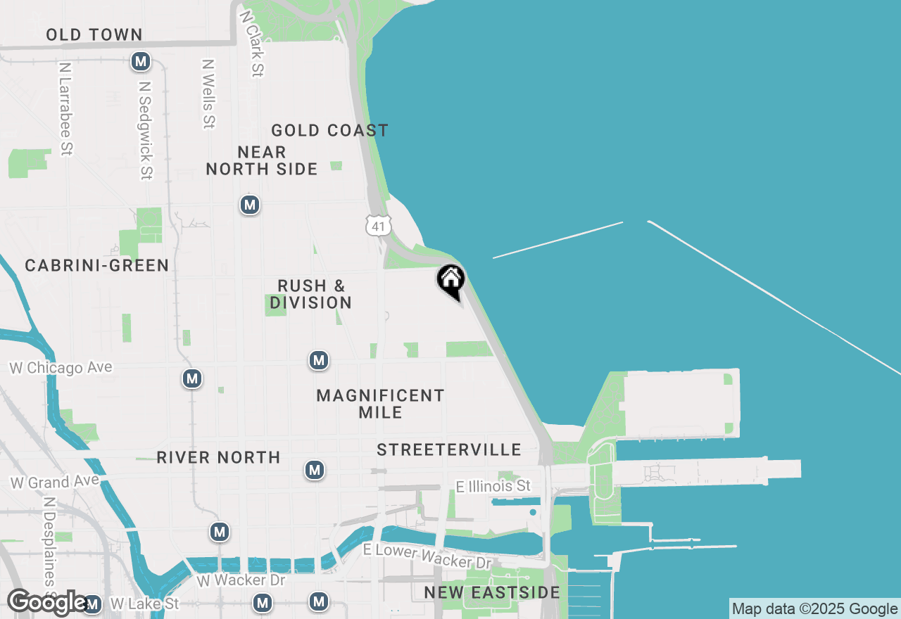 Map of 253 E Delaware Place #22H, Chicago, IL 60611
