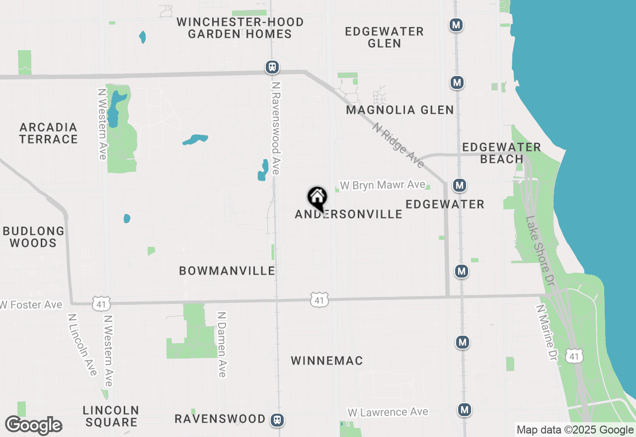 Map of 1633 W Catalpa Avenue #2, Chicago, IL 60640