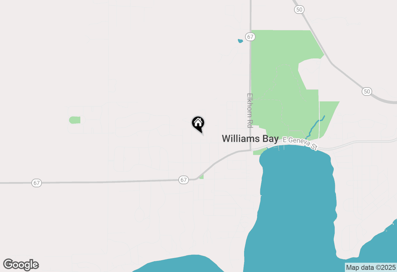 Map of 132 Oakwood St, Williams Bay, WI 53191