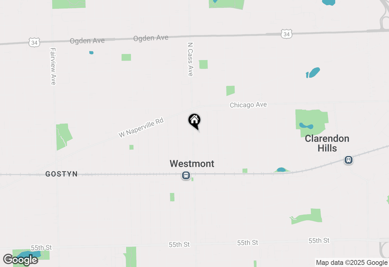 Map of 205 N Cass Avenue, Westmont, IL 60559