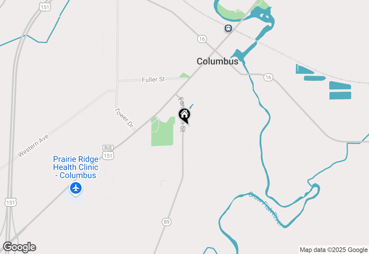 Map of 306 Folsom Street, Columbus, WI 53925