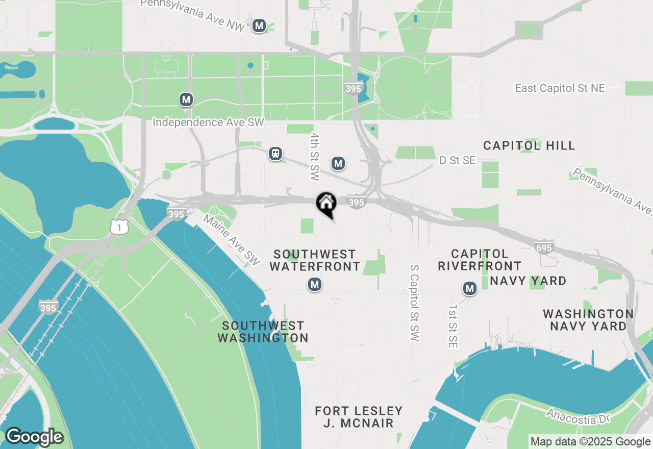 Map of 350 G Street Sw #N124, Washington, DC 20024