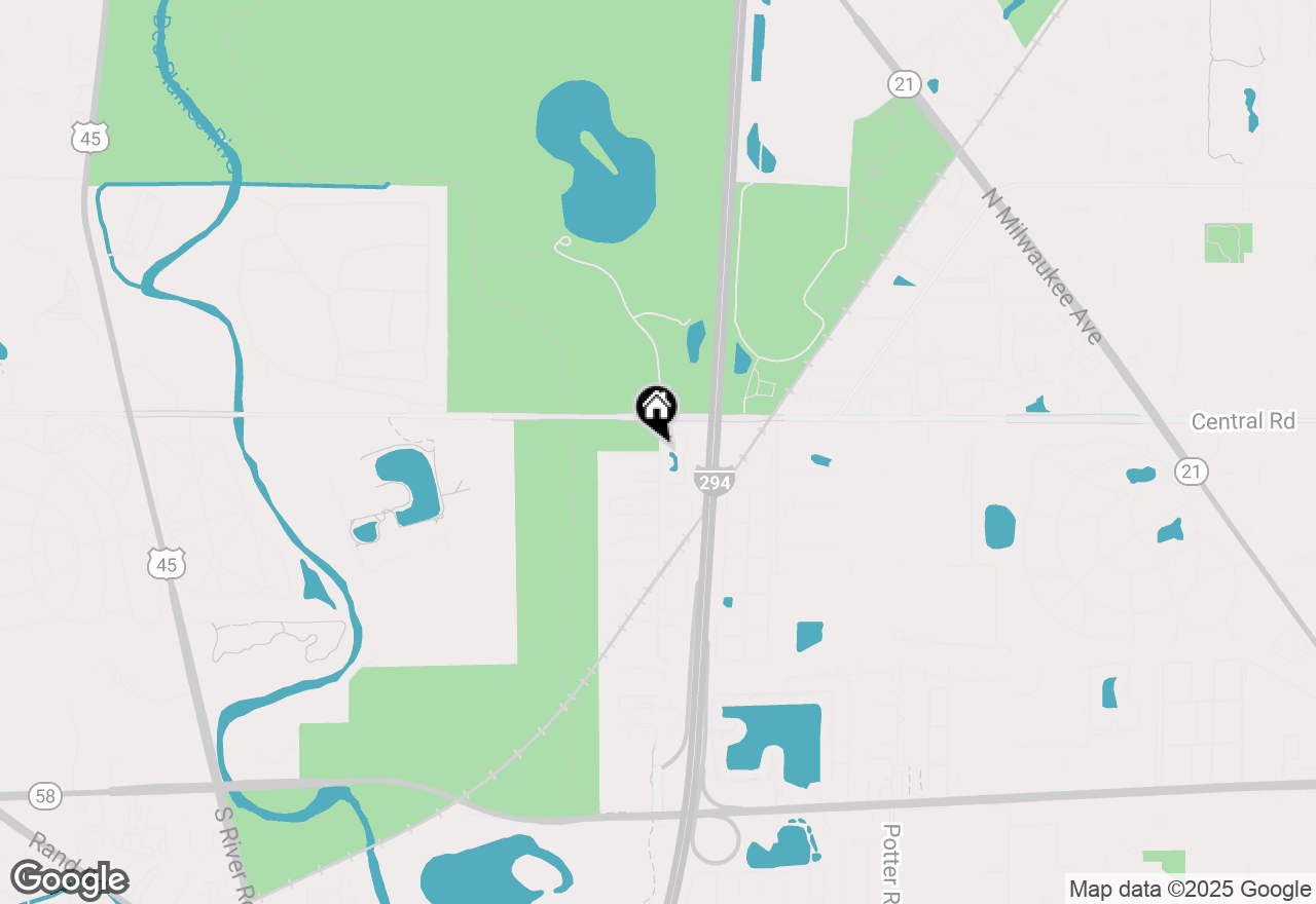 Map of 584 N East River Road, Des Plaines, IL 60016