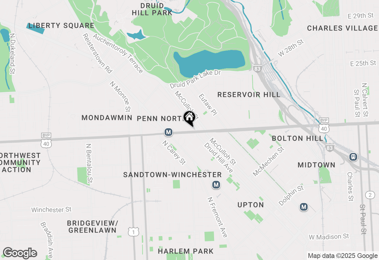 Map of 1340 W North Avenue, Baltimore, MD 21217