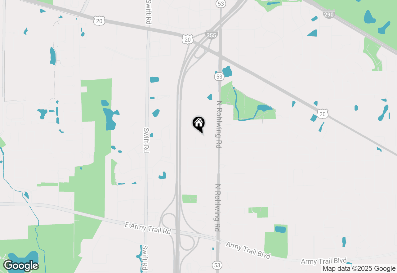 Map of 823 N Harrow Court, Addison, IL 60101