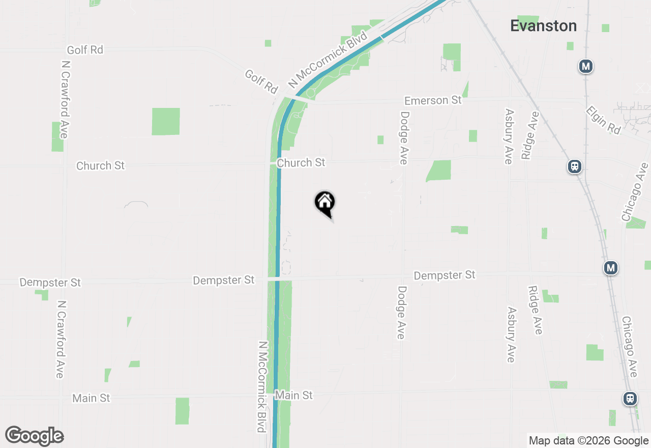 Map of 2307 Lake Street, Evanston, IL 60201