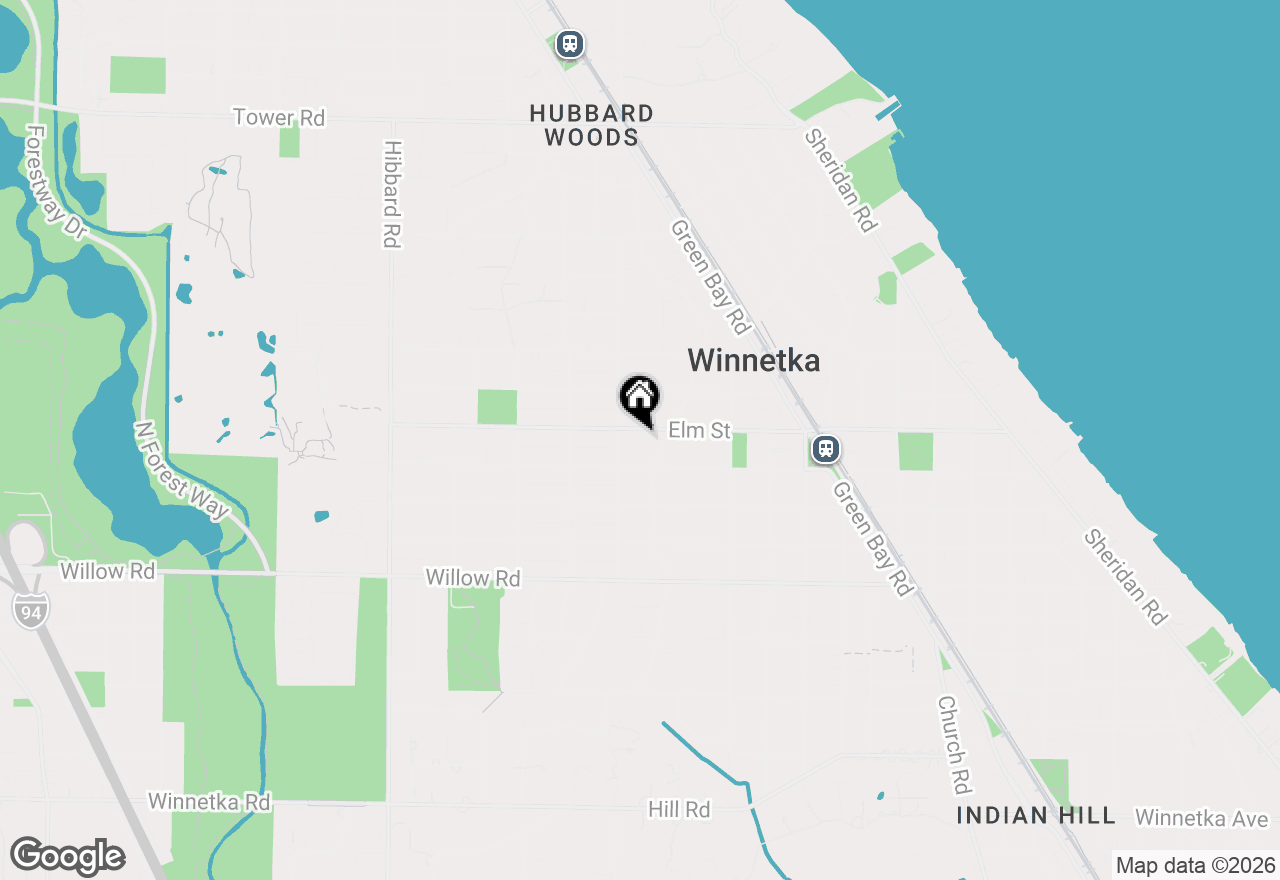 Map of 972 Elm Street, Winnetka, IL 60093