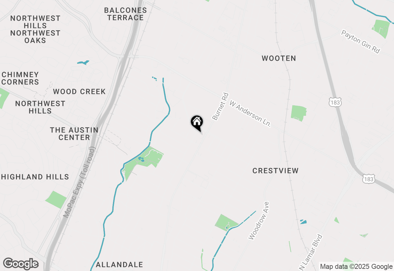 Map of 7509 Daugherty St, Austin, TX 78757