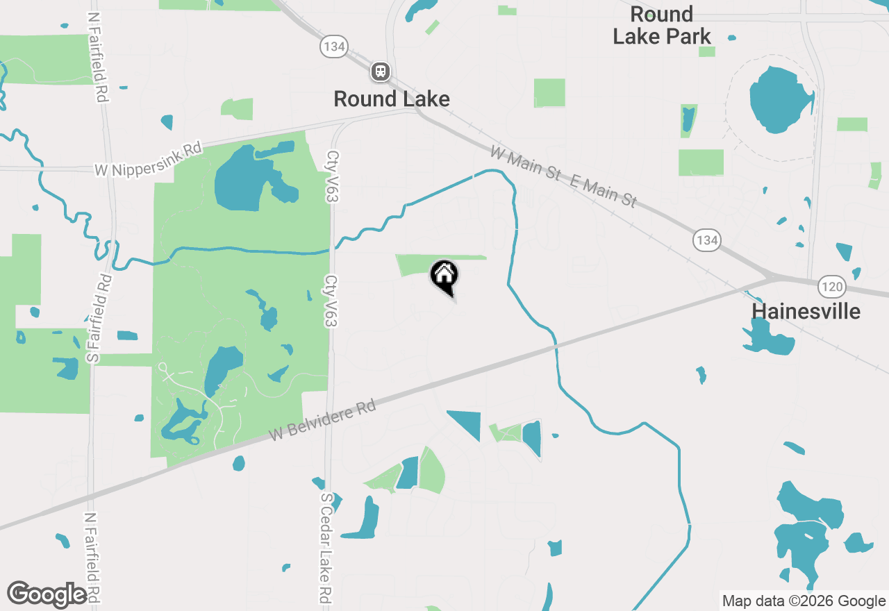Map of 305 W Applegate Court, Round Lake, IL 60073
