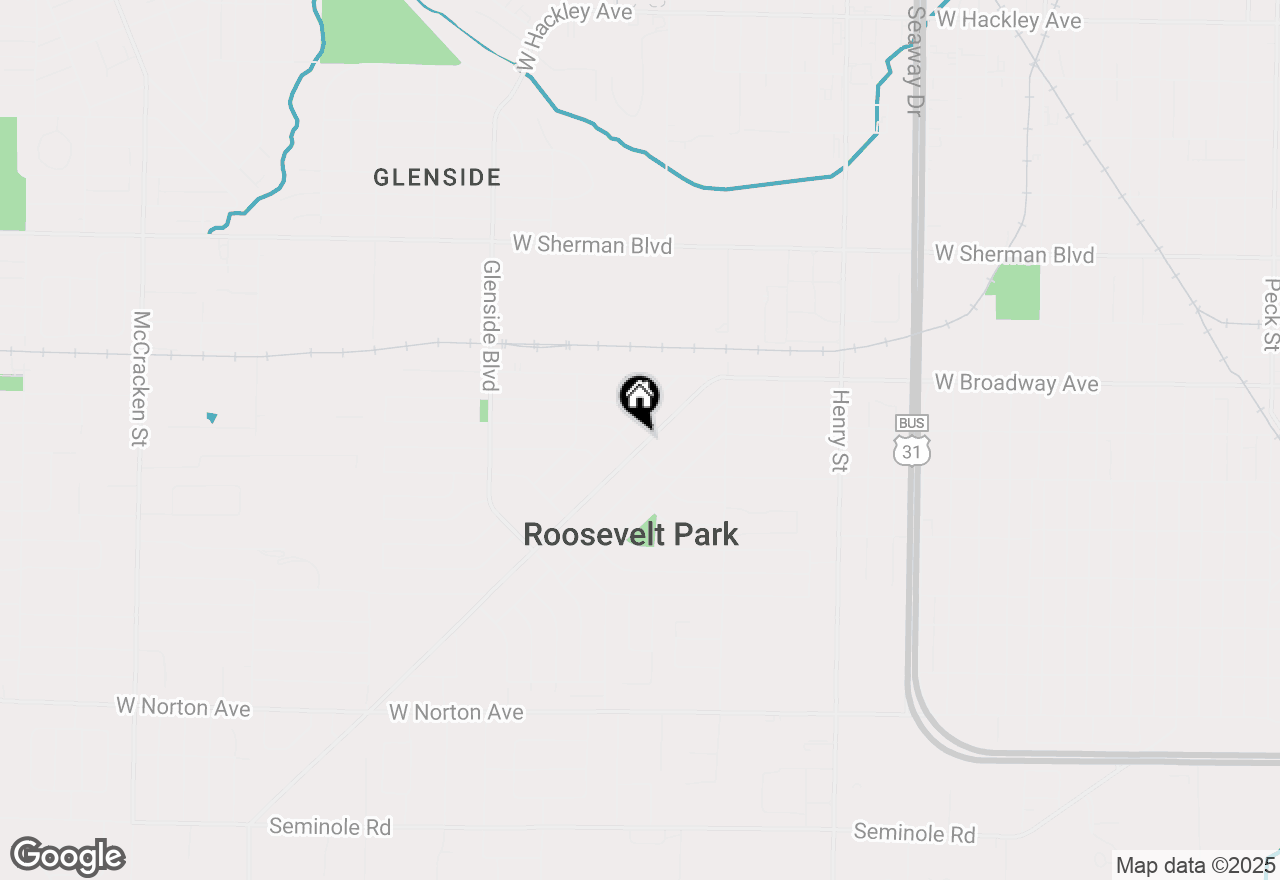 Map of 2945 Roosevelt Road, Roosevelt Park, MI 49441
