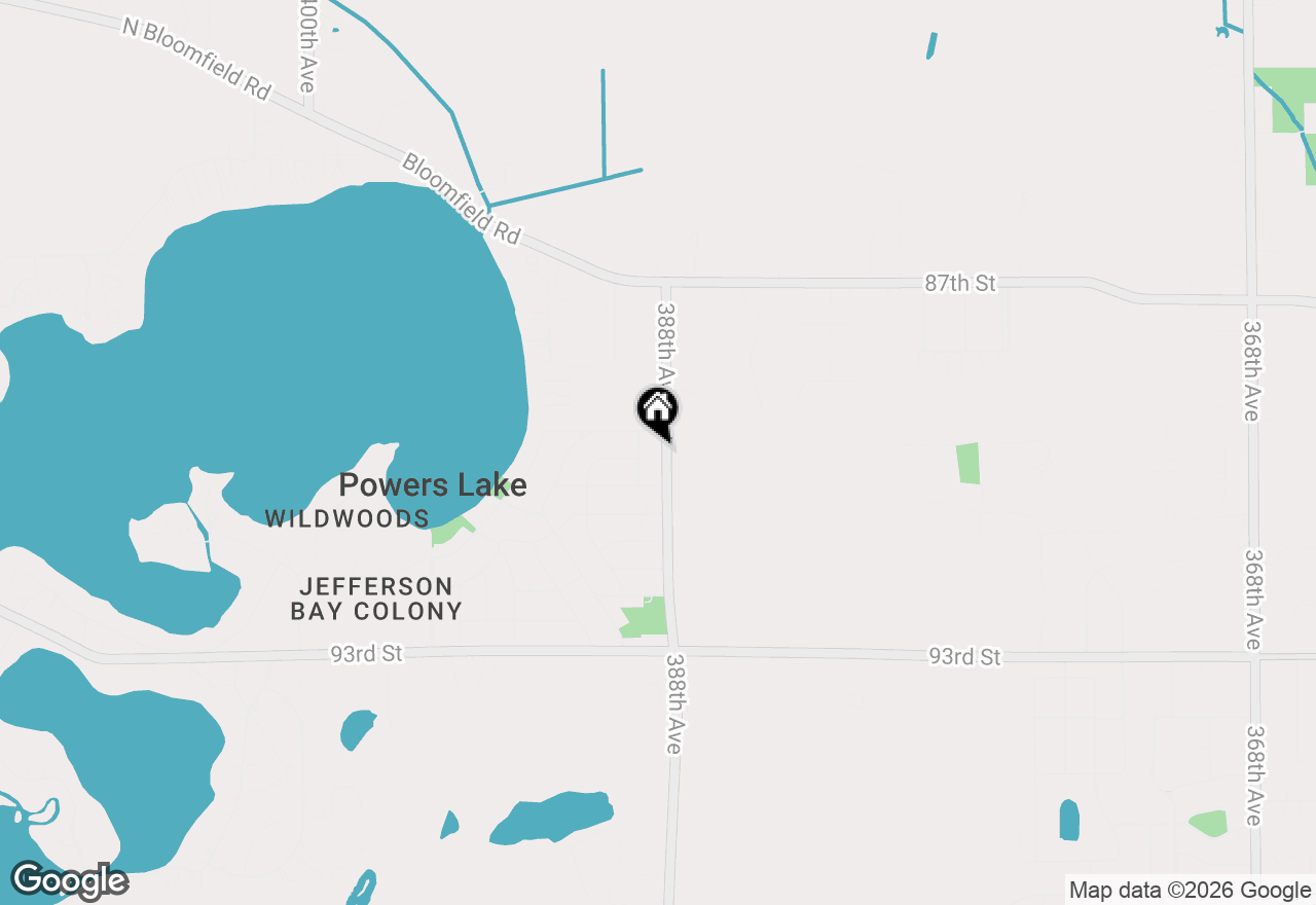 Map of 8920 388th Ave, Burlington, WI 53105