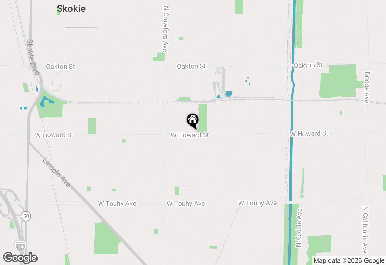 Map of 3816 Howard Street, Skokie, IL 60076