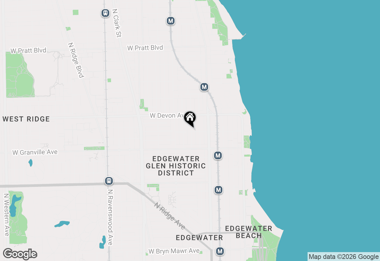Map of 1302 W Rosemont Avenue #2, Chicago, IL 60660