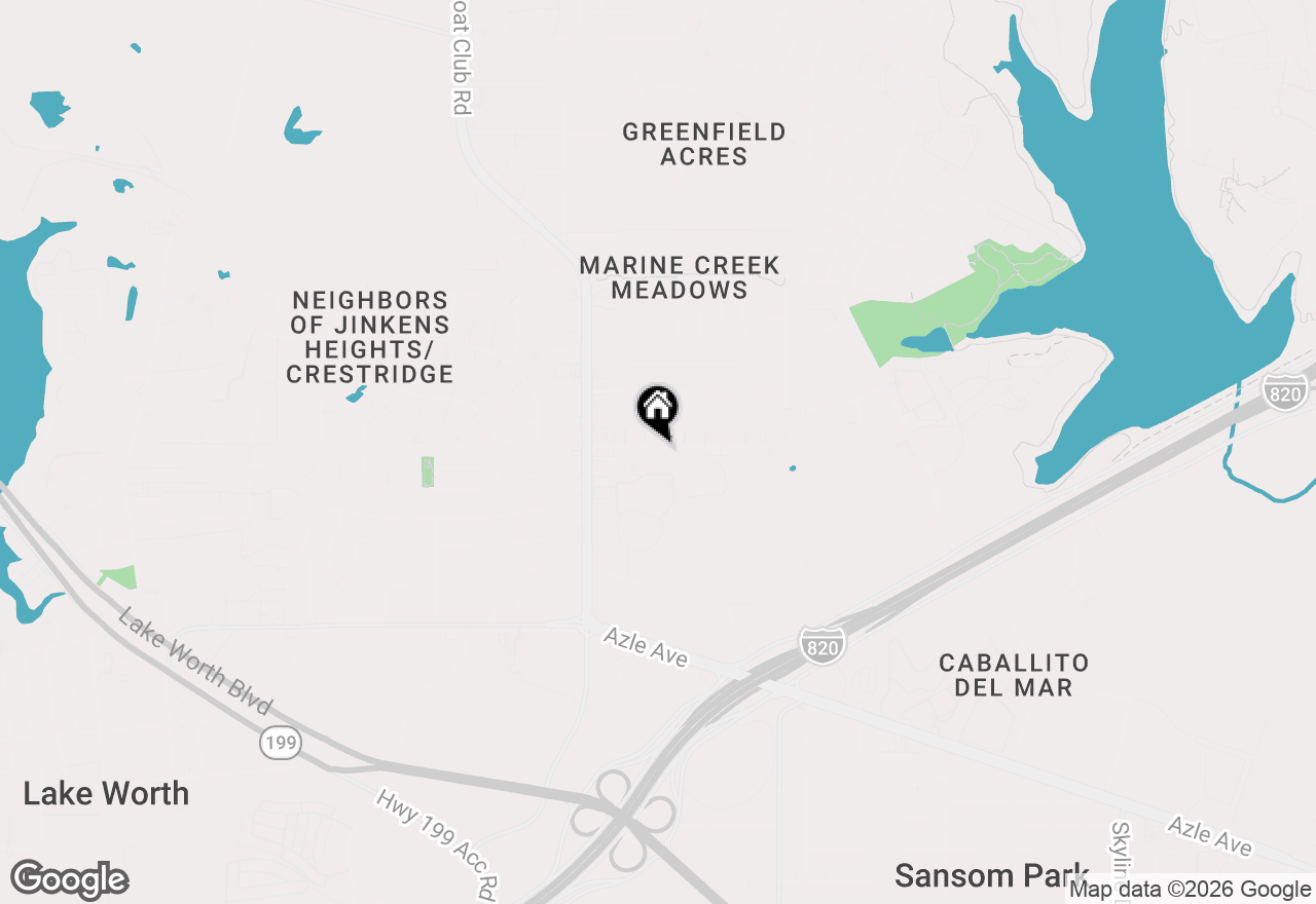 Map of 5907 Shadydell Drive, Fort Worth, TX 76135