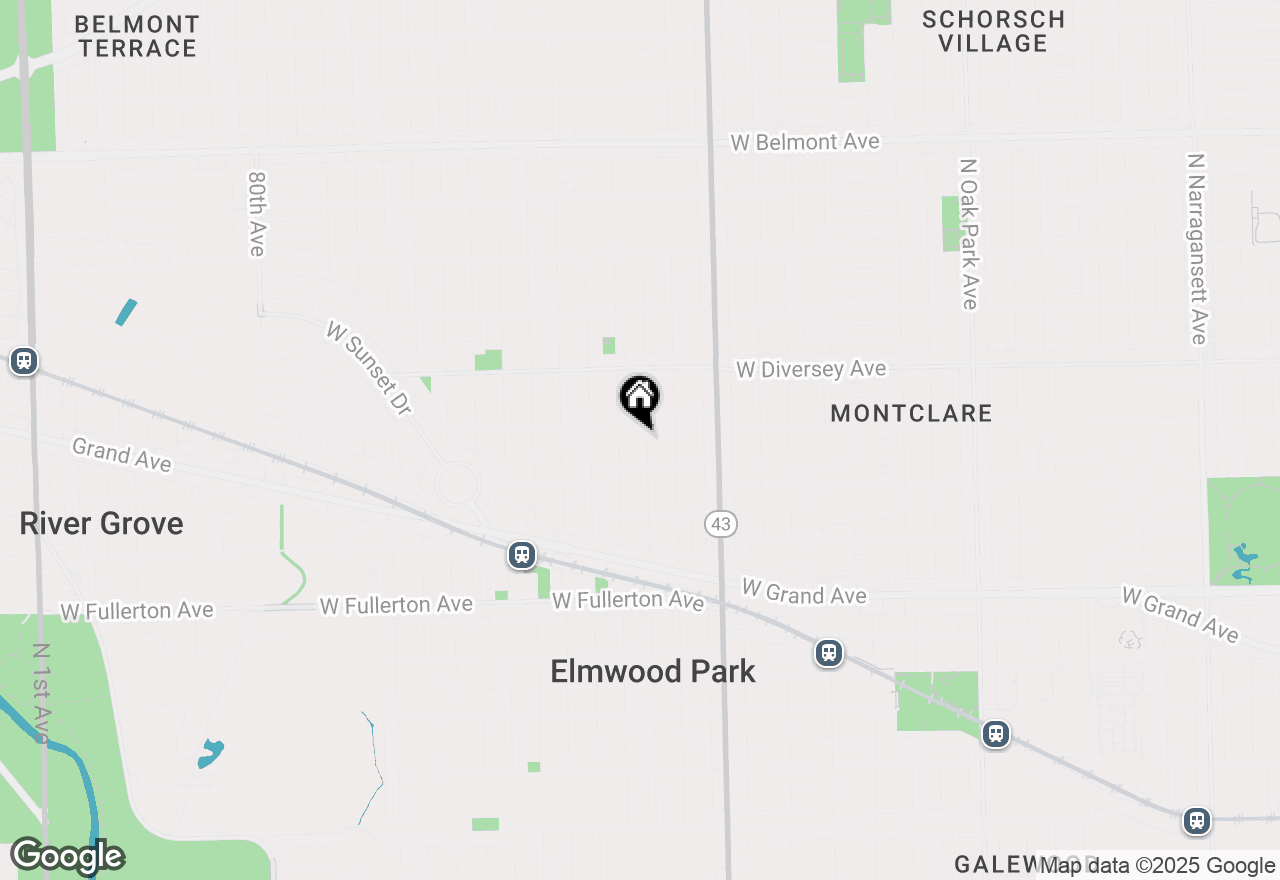 Map of 2637 N 73rd Court, Elmwood Park, IL 60707