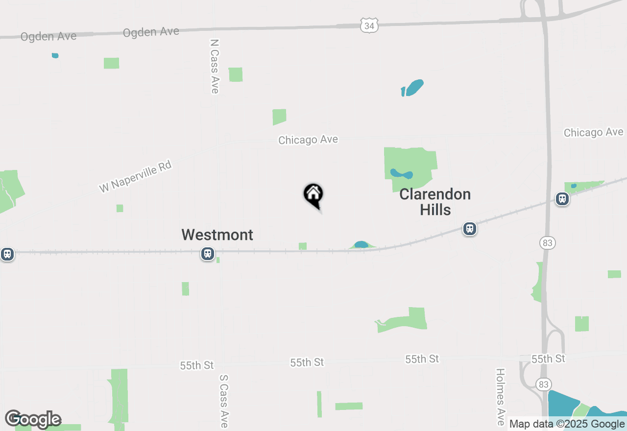 Map of 113 Mohawk Drive, Clarendon Hills, IL 60514