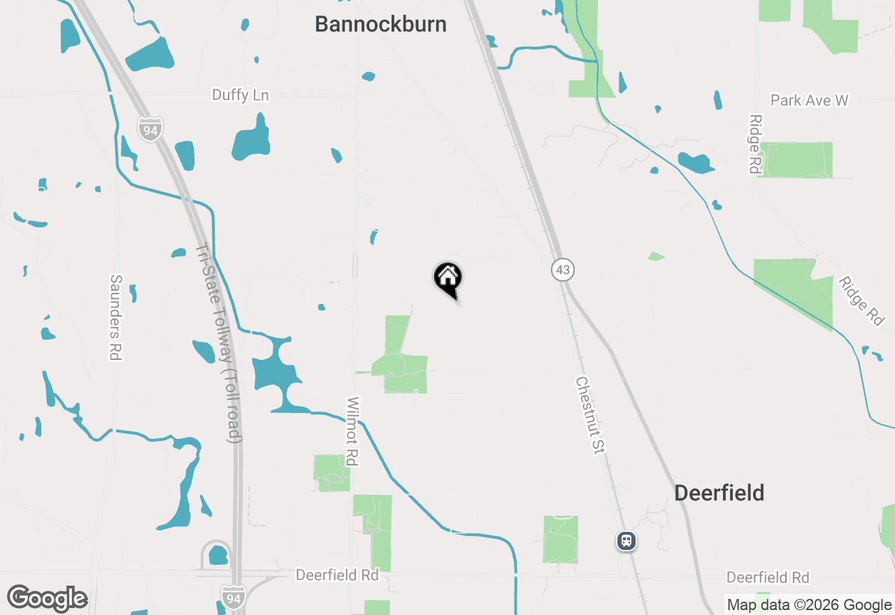 Map of 1345 Woodland Drive, Deerfield, IL 60015