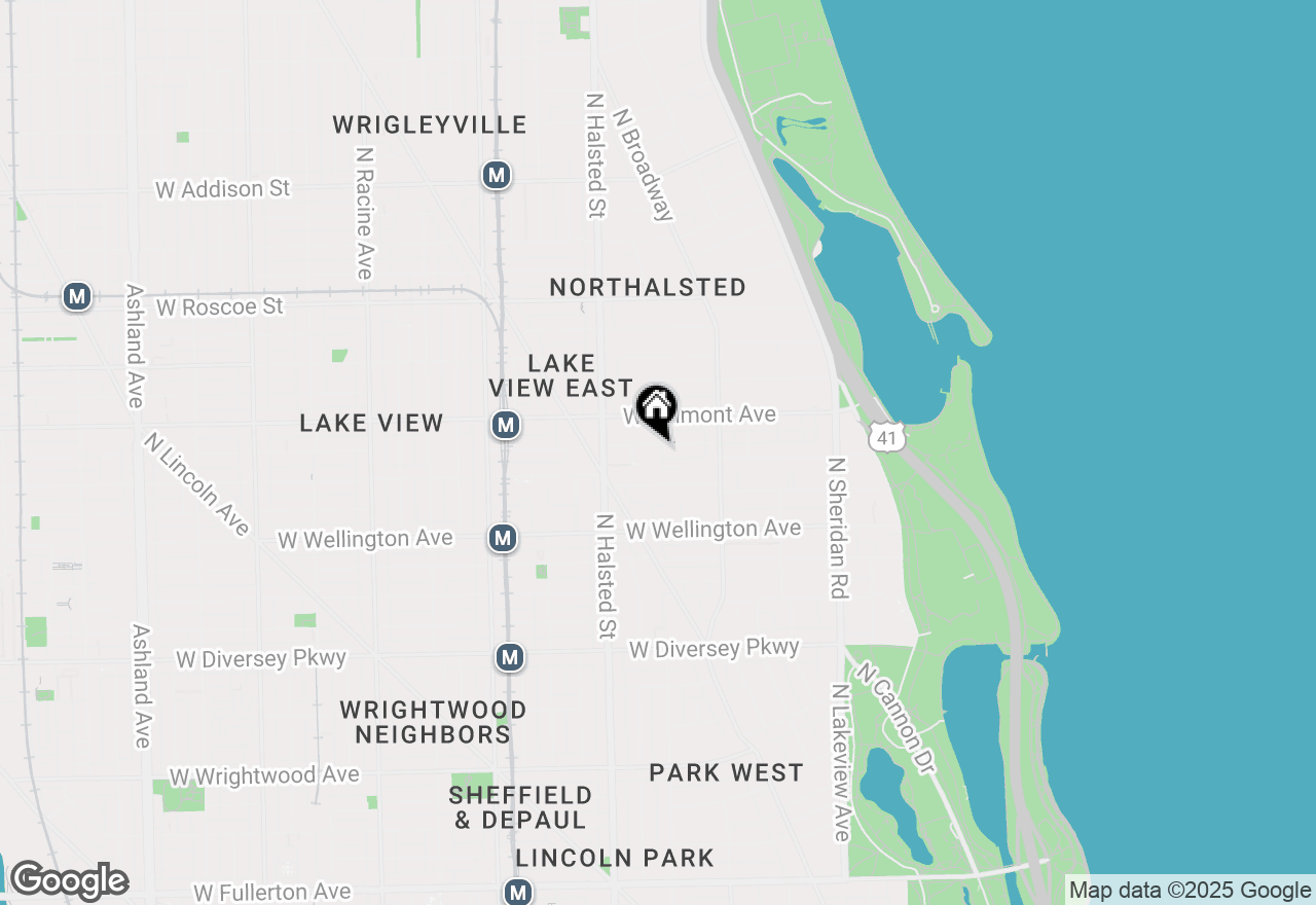 Map of 701 W Briar Place #2, Chicago, IL 60657