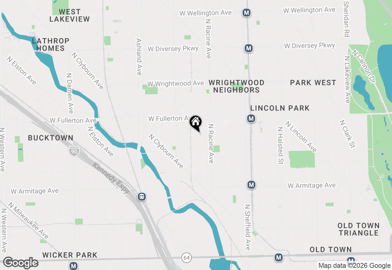 Map of 1257 W Belden Avenue #1257, Chicago, IL 60614