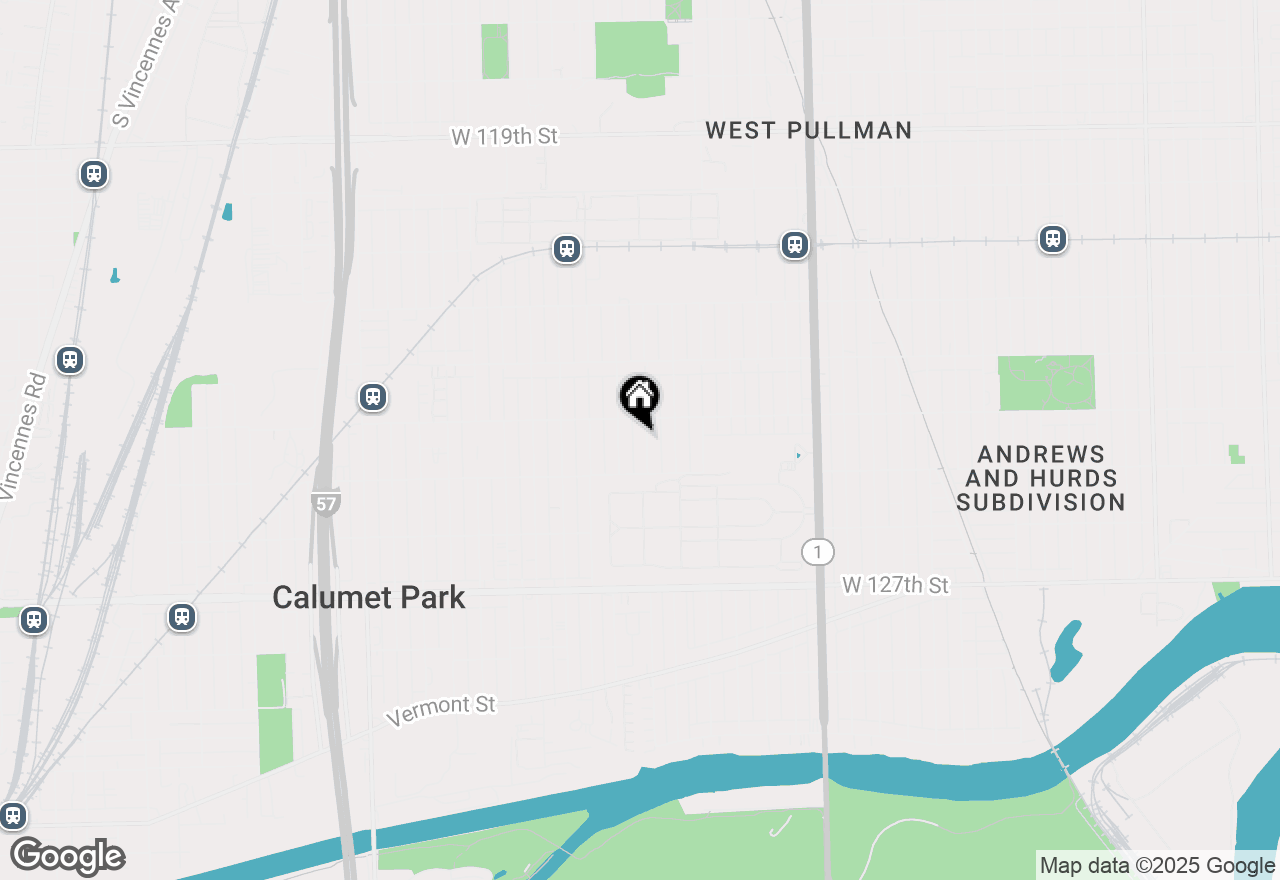 Map of 12420 S Aberdeen Street, Calumet Park, IL 60827