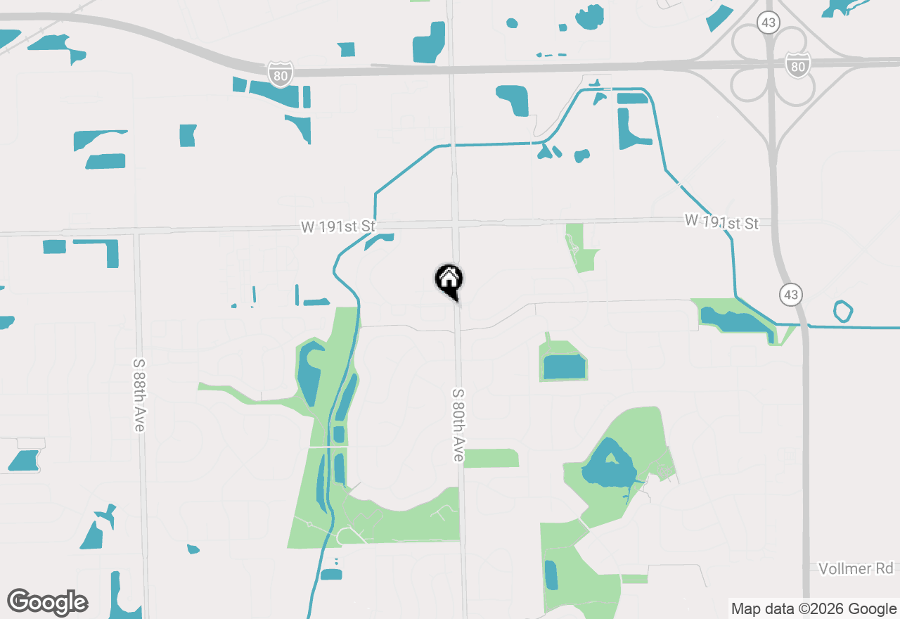 Map of 19301 Enclave Lane, Tinley Park, IL 60487