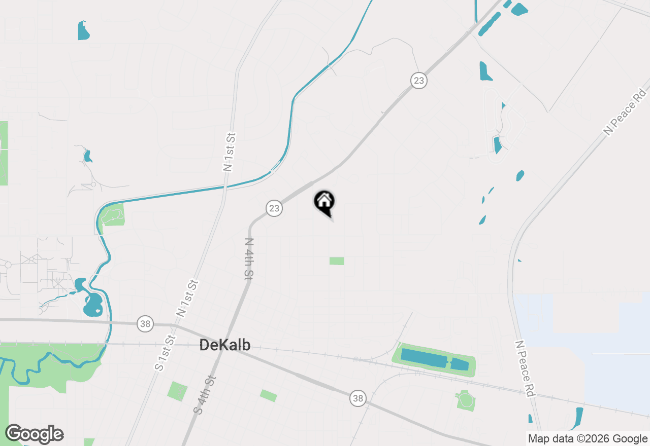 Map of 827 N 10th Street, Dekalb, IL 60115