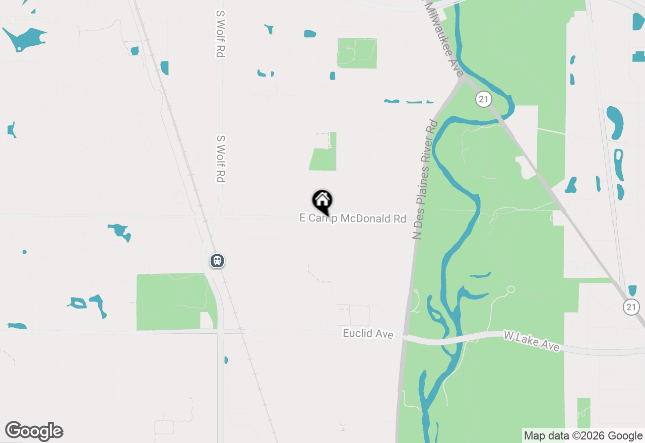 Map of 1823 E Camp Mcdonald Road, Mount Prospect, IL 60056