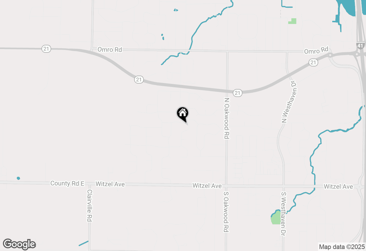 Map of 3009 Woodridge Drive, Oshkosh, WI 54904