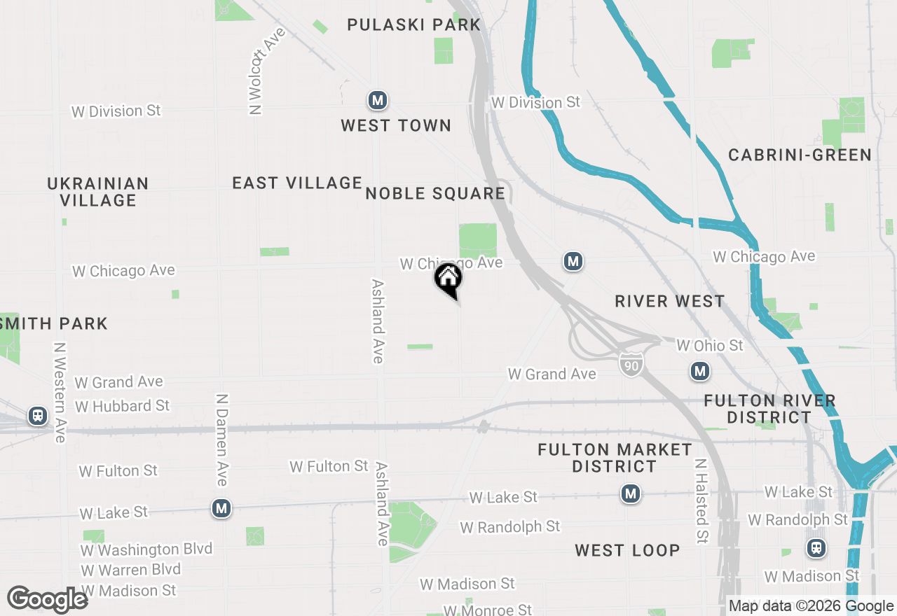 Map of 1417 W Huron Street #3E, Chicago, IL 60642