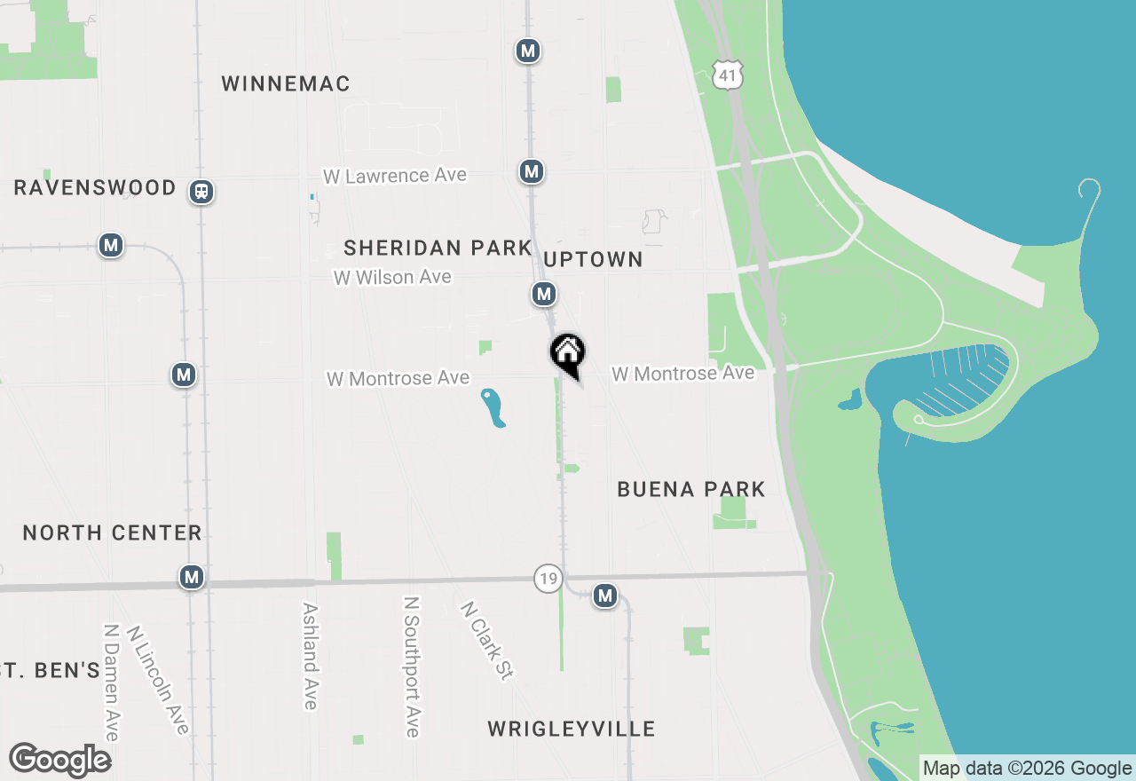 Map of 4348 N Kenmore Avenue #1N, Chicago, IL 60613