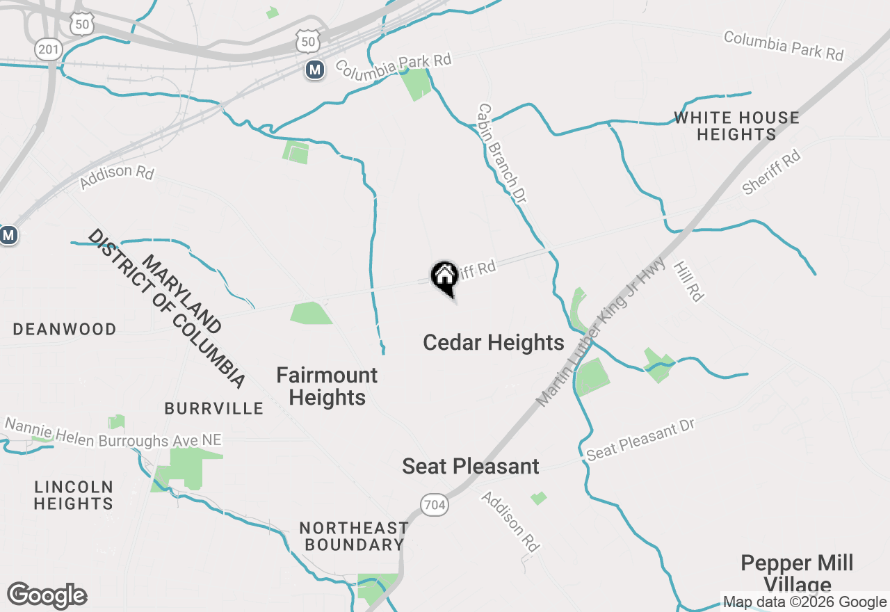Map of 1019 Cedar Heights Drive, Capitol Heights, MD 20743