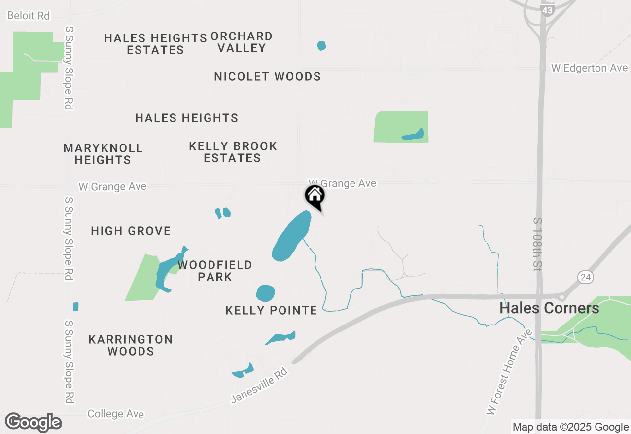 Map of 5611 S Kurtz Rd, Hales Corners, WI 53130