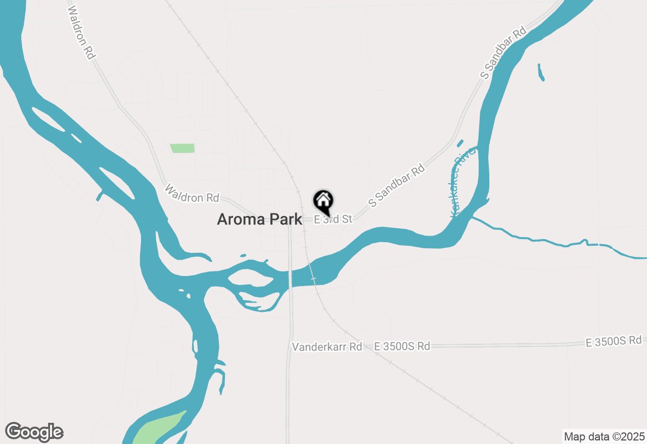 Map of 214 E 3rd Street, Aroma Park, IL 60910