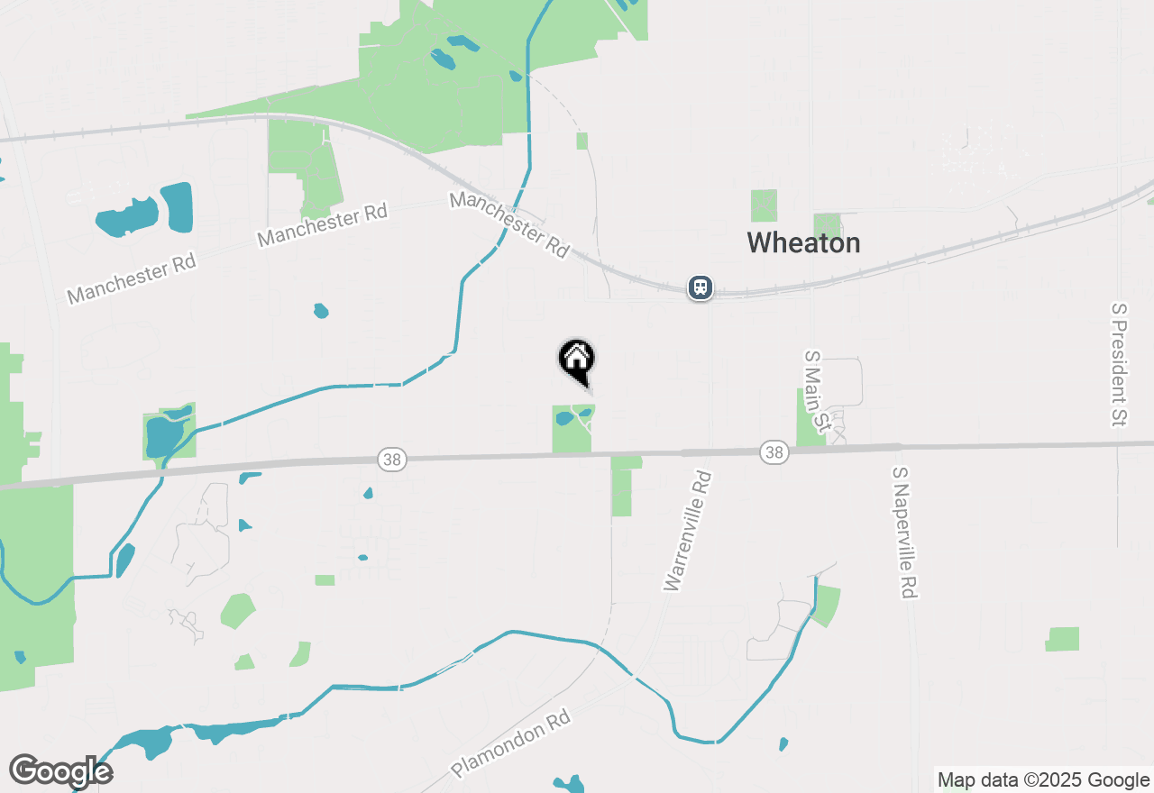 Map of 711 Lakeside Drive, Wheaton, IL 60187