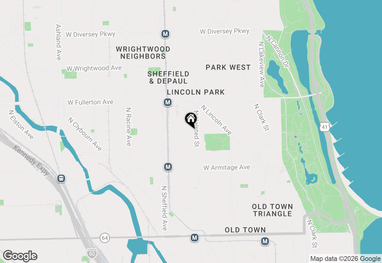 Map of 820 W Webster Avenue #2W, Chicago, IL 60614