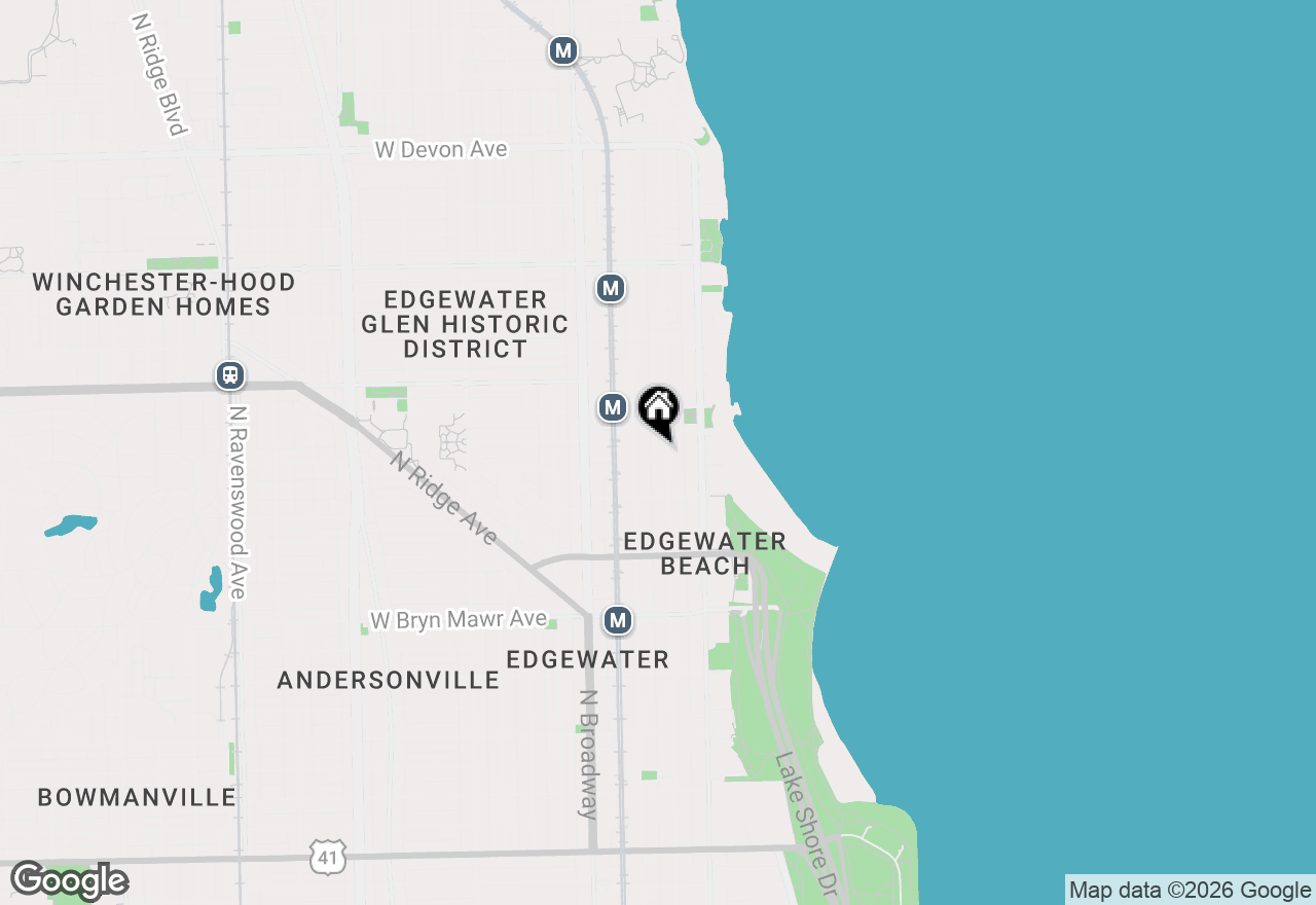 Map of 5848 N Kenmore Avenue #501, Chicago, IL 60660