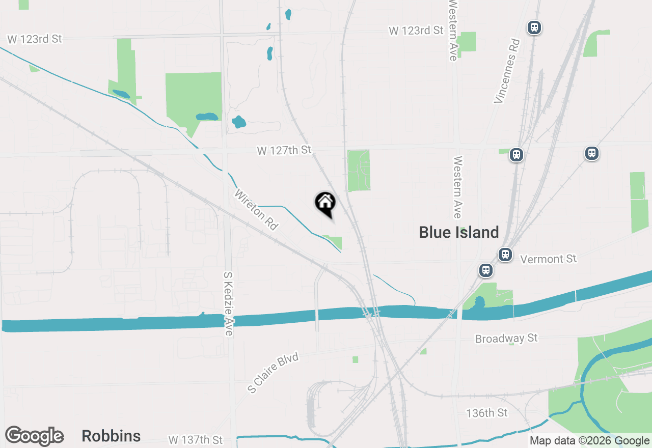 Map of 12934 Mozart Street, Blue Island, IL 60406