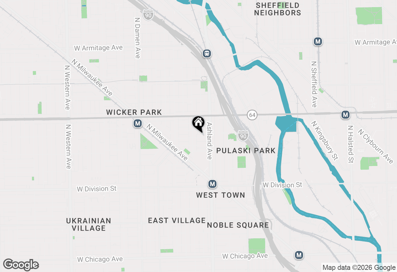 Map of 1642 W Julian Street #1, Chicago, IL 60622