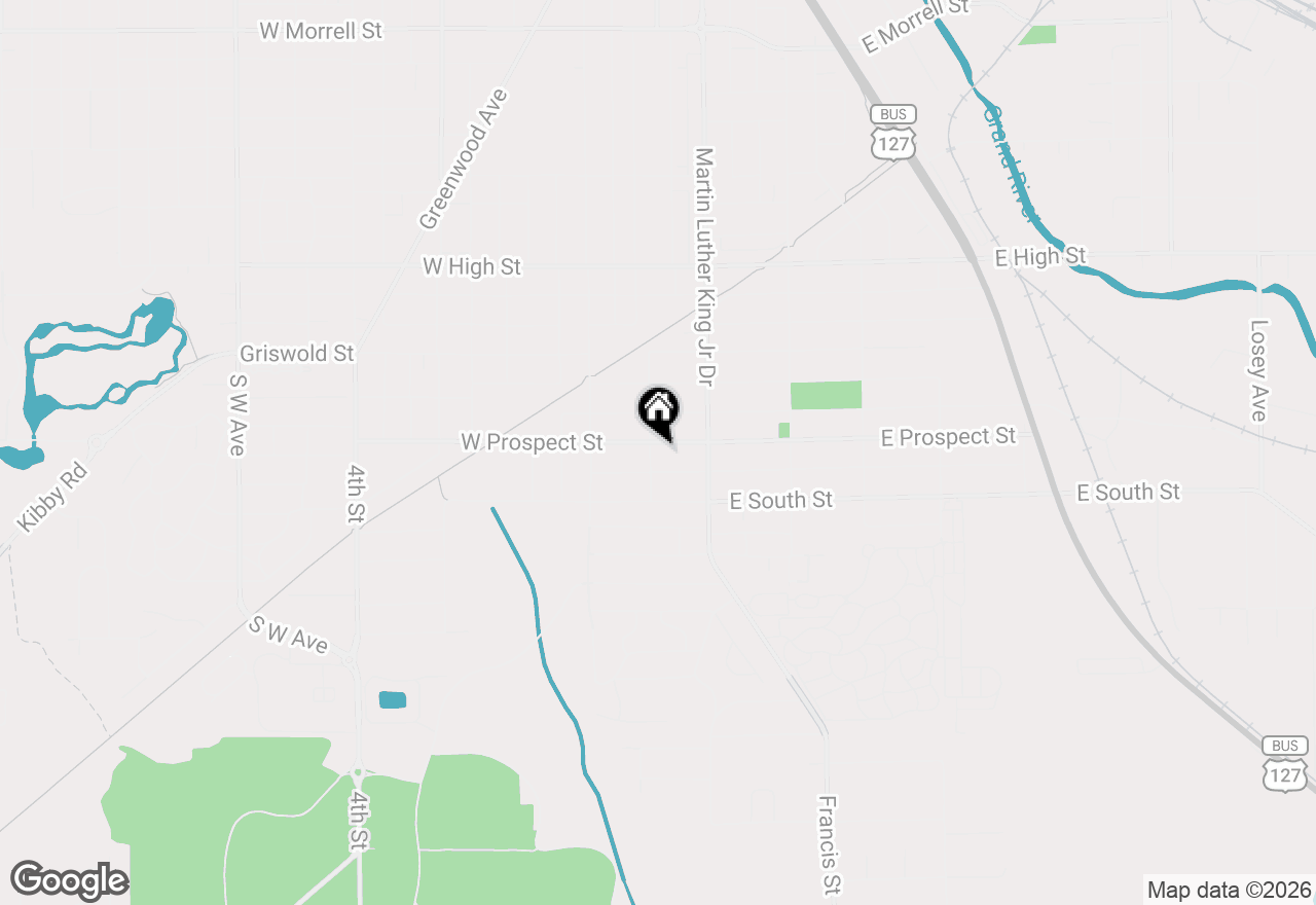 Map of 139 W Prospect Street, Jackson, MI 49203