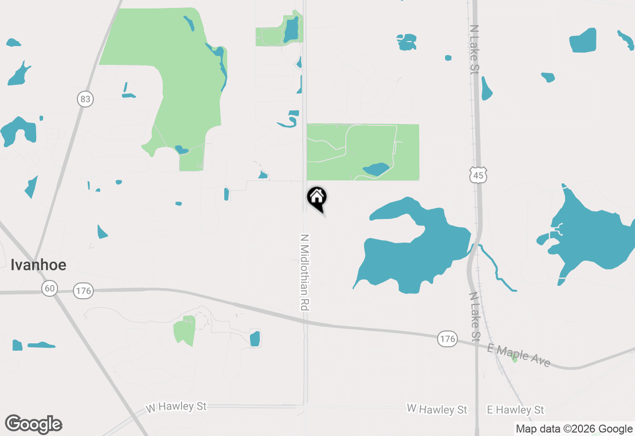 Map of 1186 Highland Road, Mundelein, IL 60060