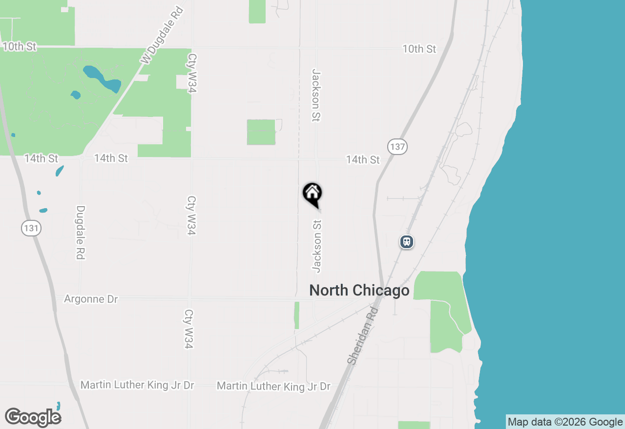 Map of 1548 Jackson Street, North Chicago, IL 60064