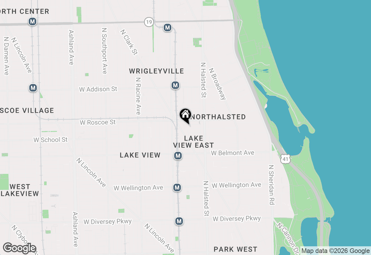 Map of 870 W Buckingham Place #CH, Chicago, IL 60657