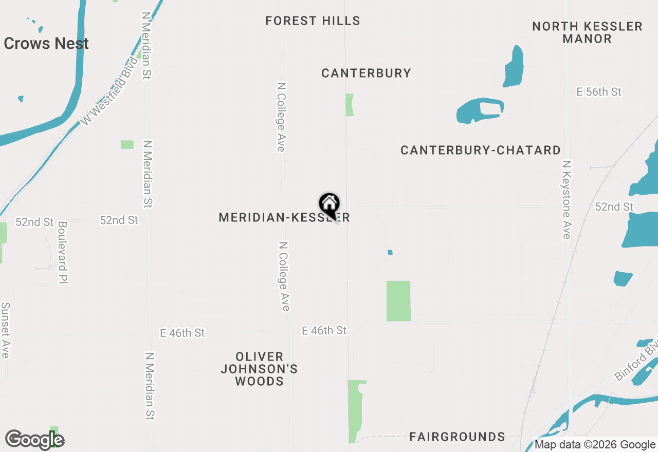 Map of 5144 Winthrop Avenue, Indianapolis, IN 46205